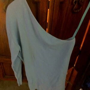Light blue one shoulder top
